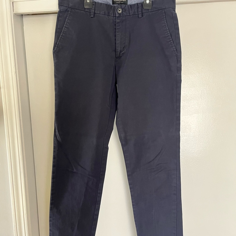 Men's Banana Republic Navy Mason Chino Pants 32x32
